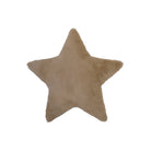 17-3/4"L x 17-3/4"W Faux Fur Star Shaped Pillow, Tan Color