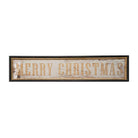 MDF Wall Décor with Antiqued Mirror "Merry Christmas"
