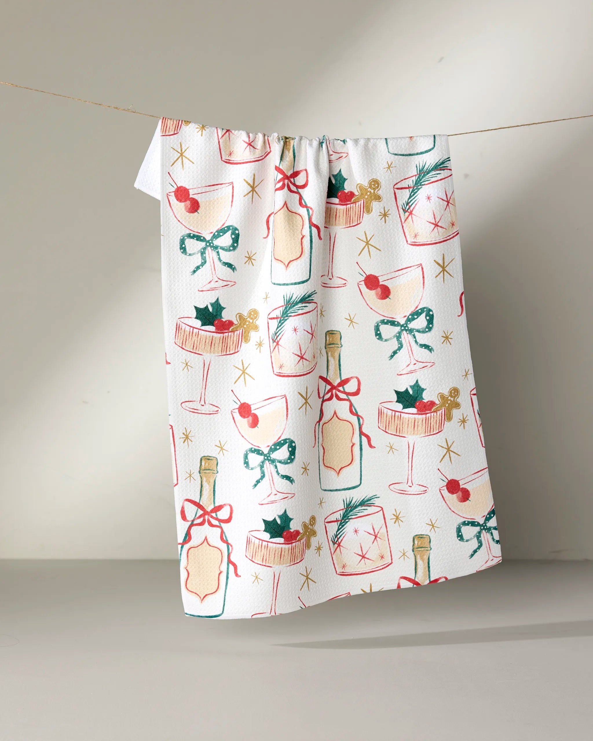 Christmas Cocktails Tea Towel