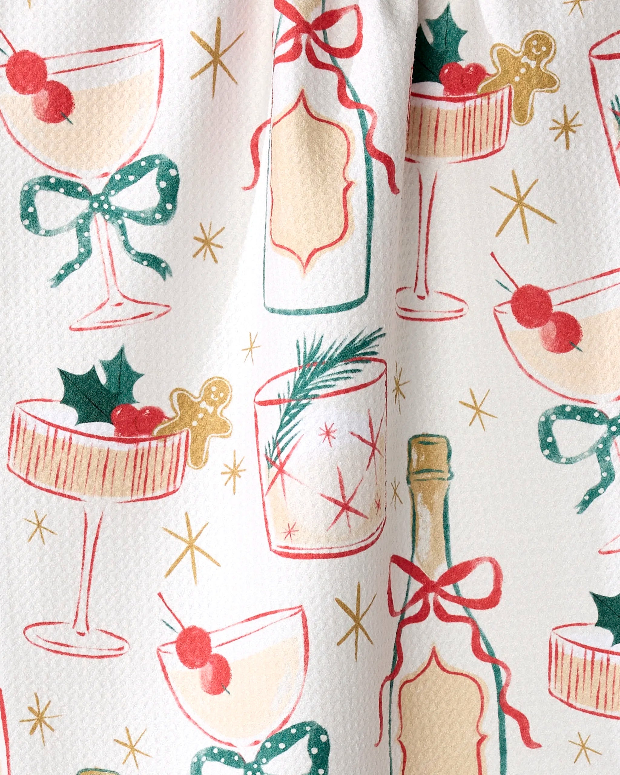 Christmas Cocktails Tea Towel