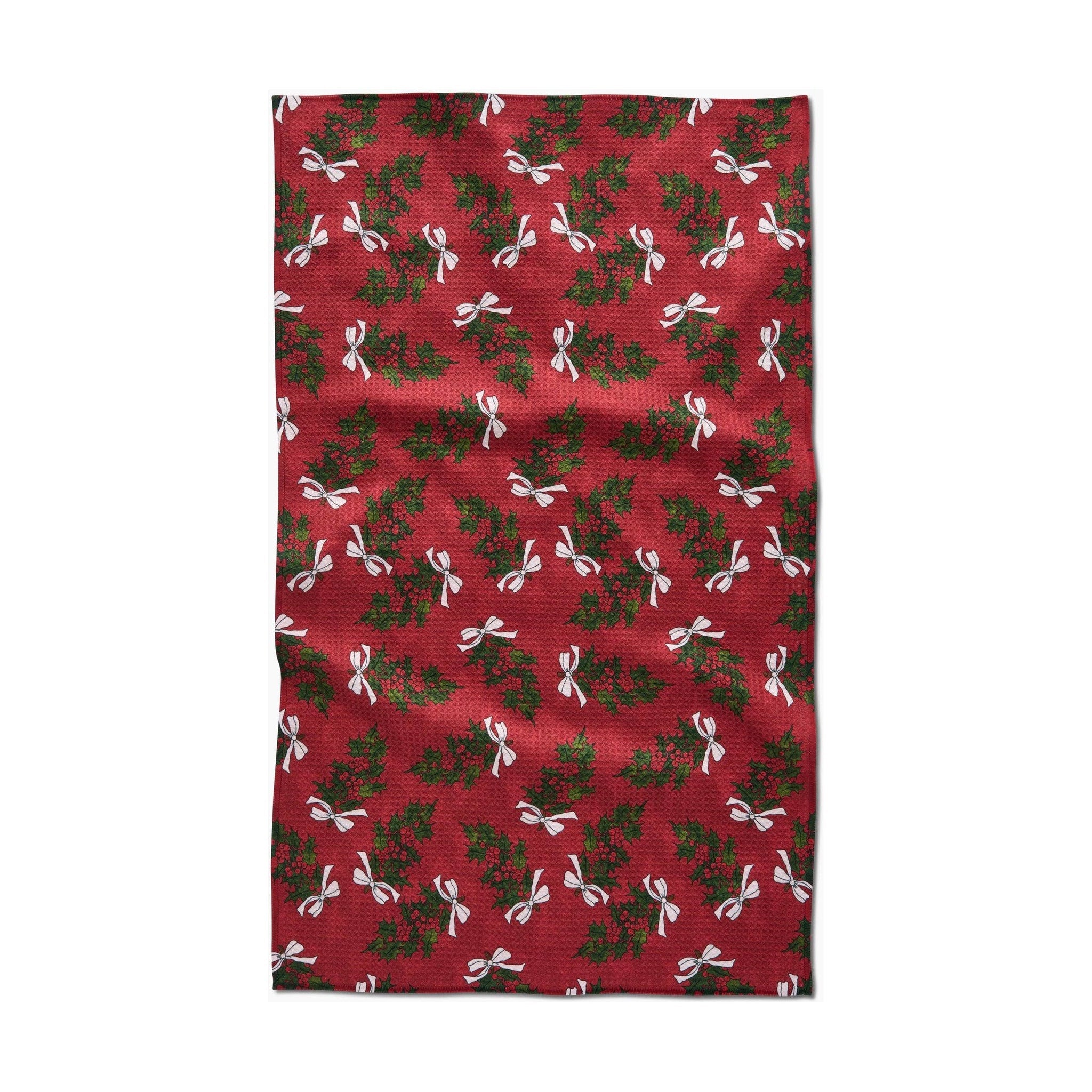Geometry - Christmas Berry Bow Tea Towel