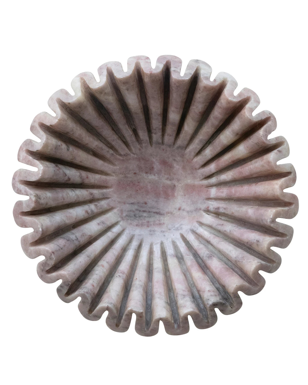 Marble Fluted Dish, Pink