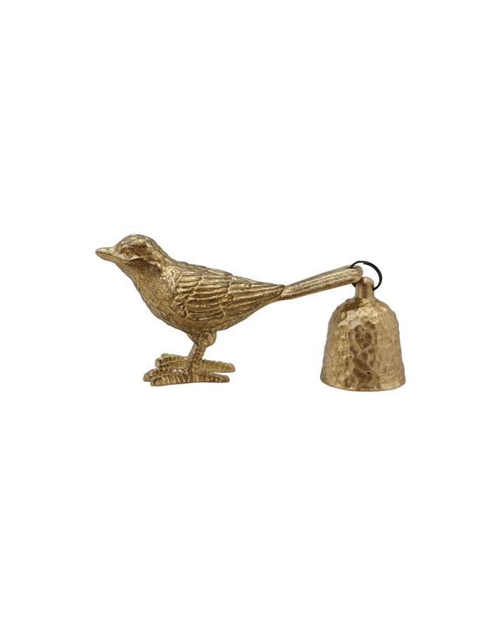Pewter Bird Shaped Candle Snuffer, Antique Gold Finish