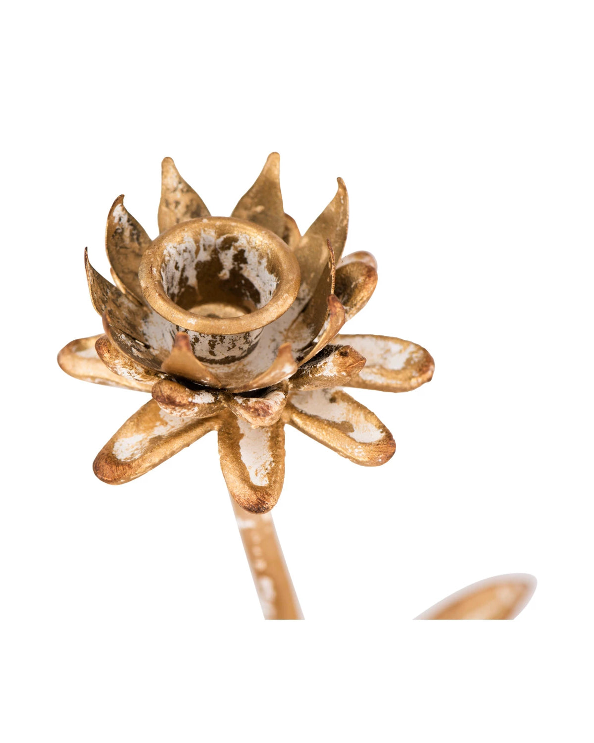 Metal Flower Taper Holders, Set of 2