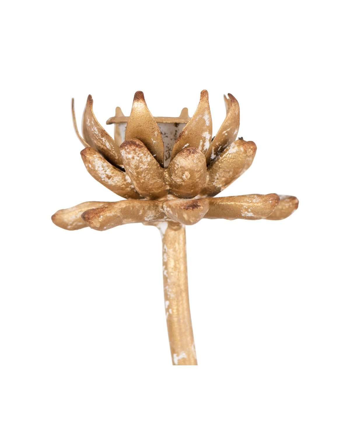 Metal Flower Taper Holders, Set of 2