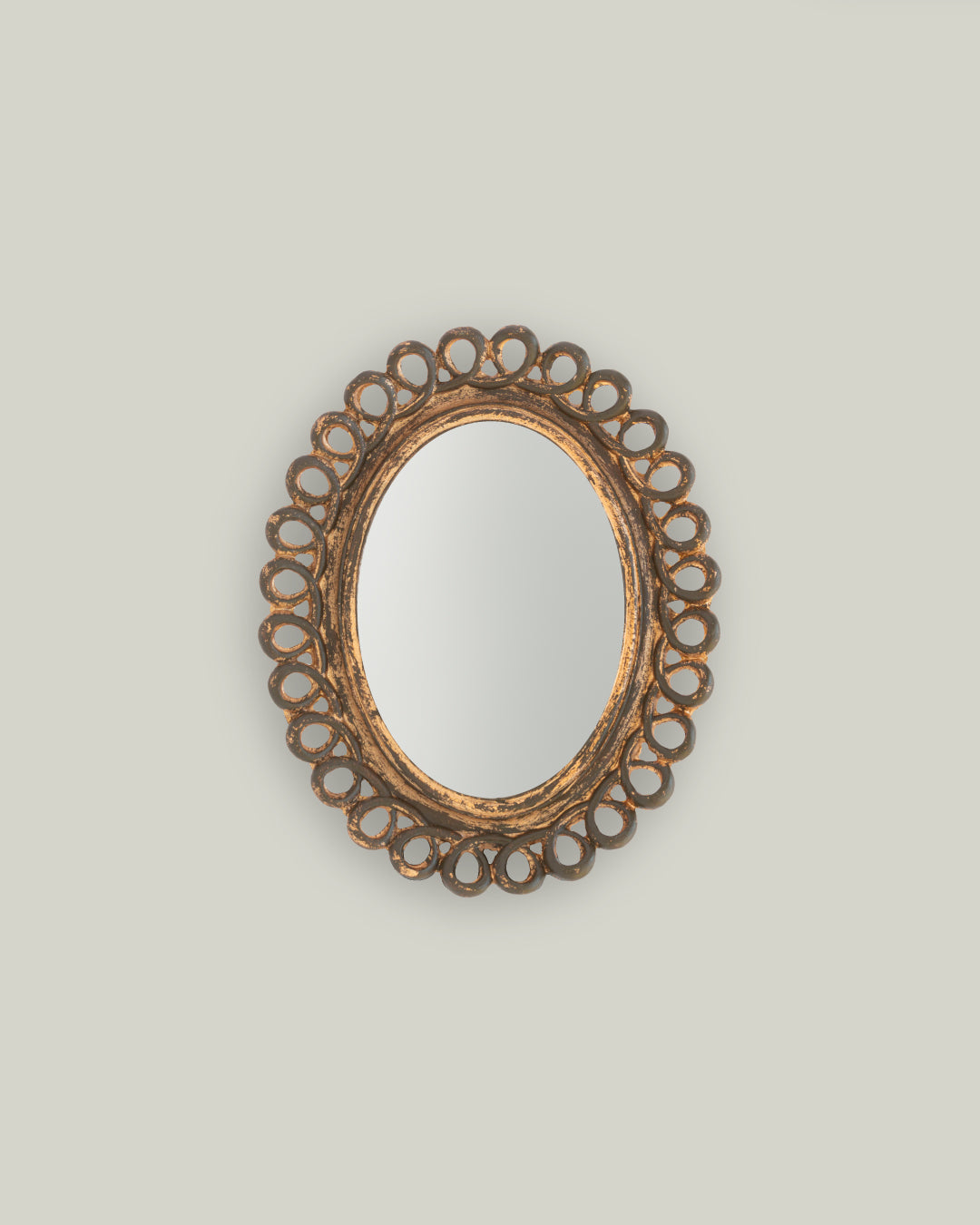 Scalloped Oval Mirror