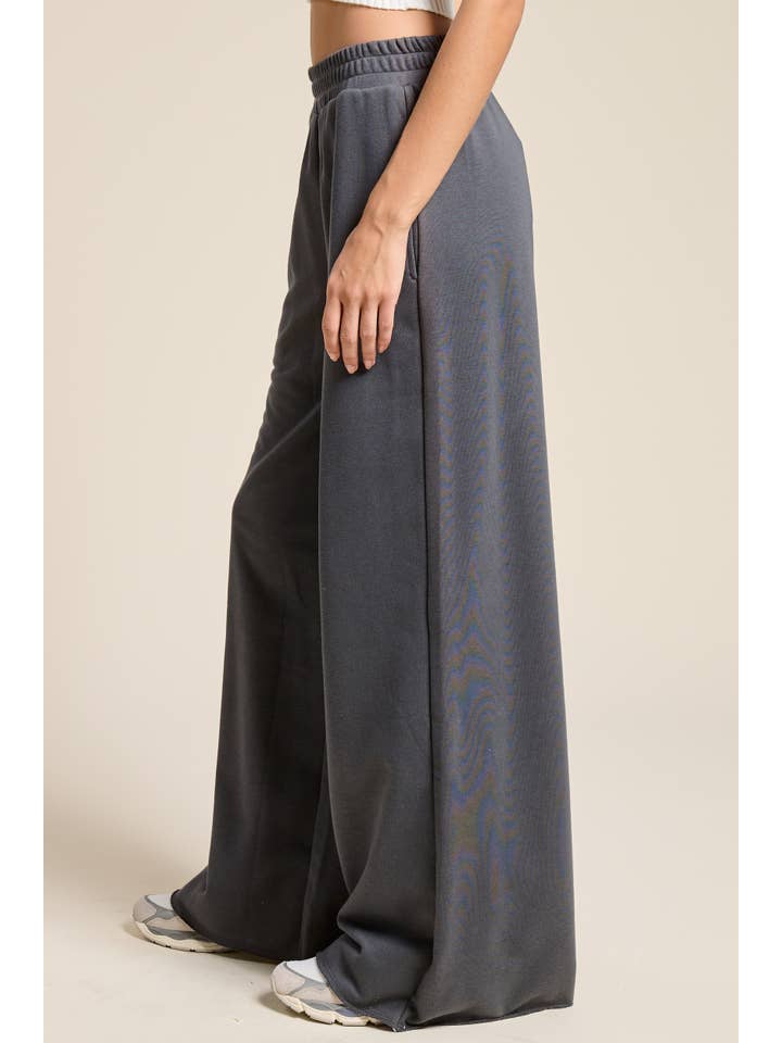 Wide Leg Cotton Jogger Sweatpants