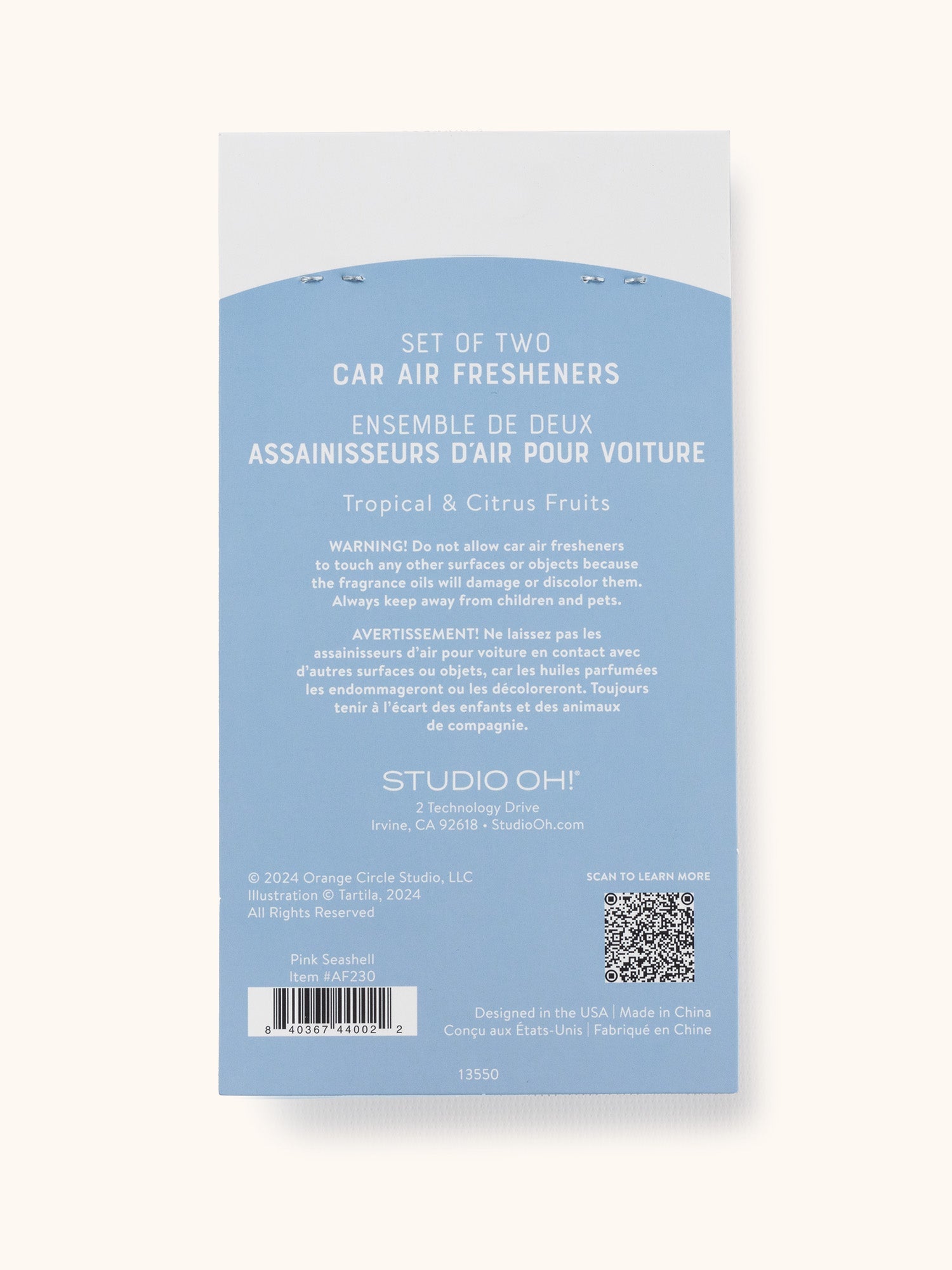 Pink Seashell Car Air Freshener