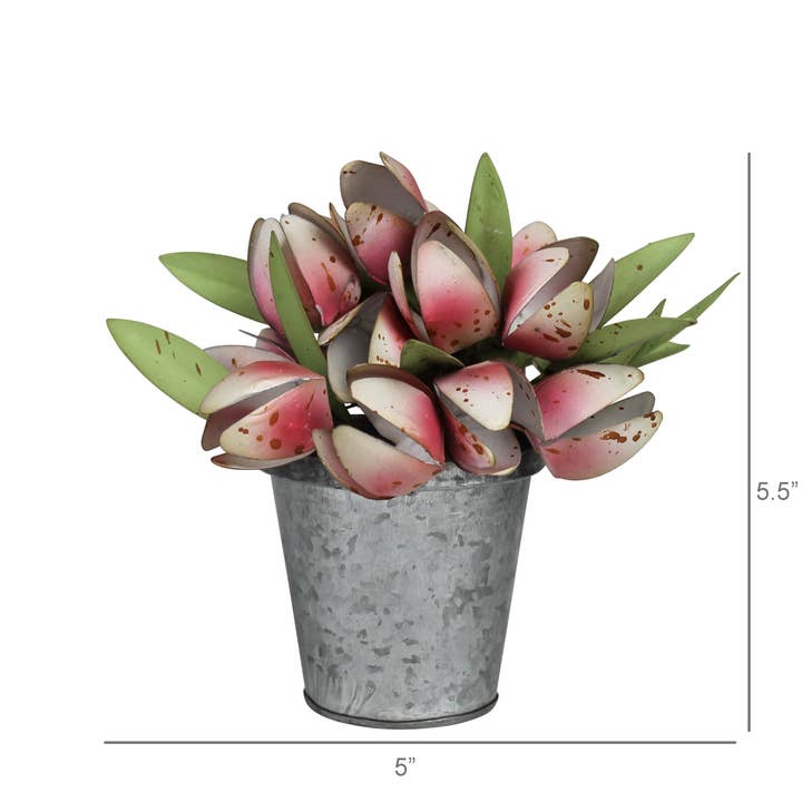 Pot with Tulips, Aluminum