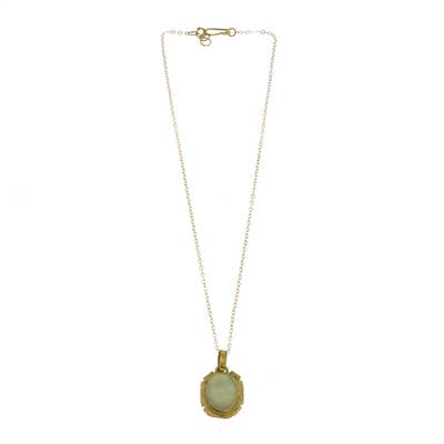 Audrey Sunburst Medallion Necklace - Mother of Pearl