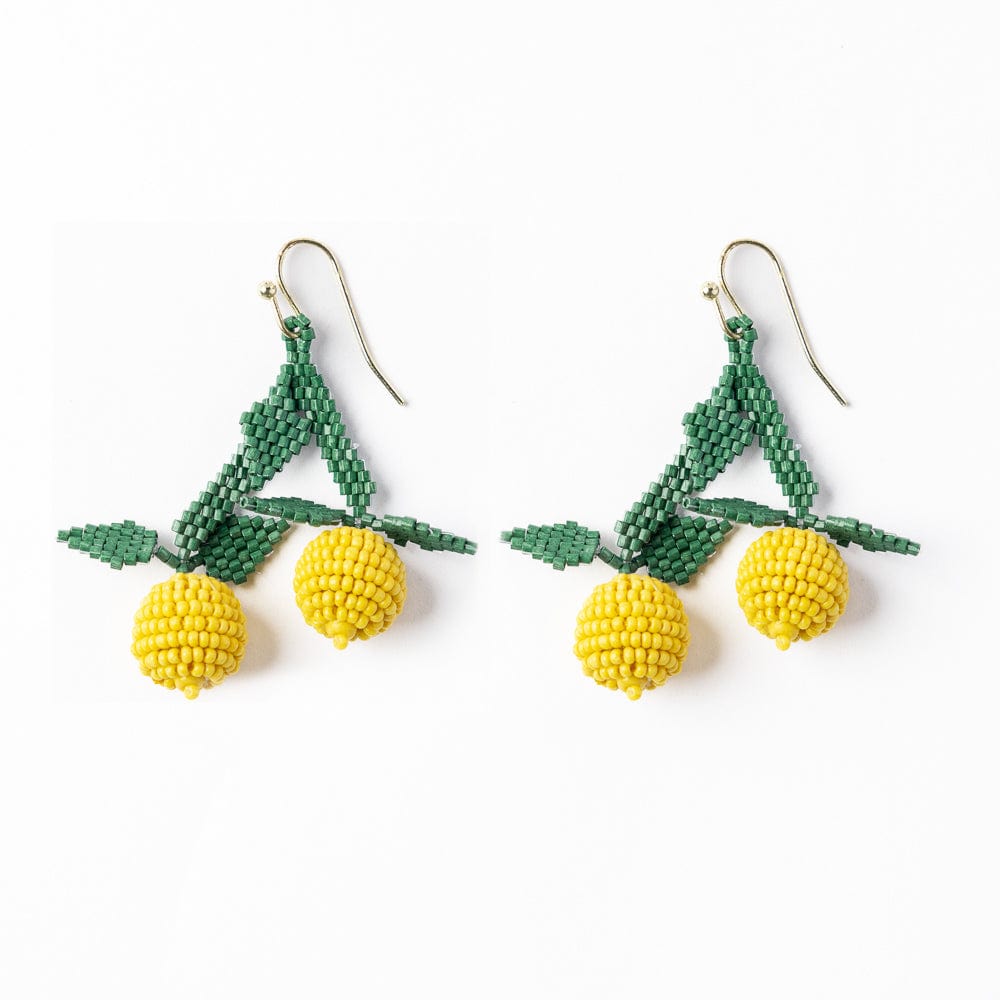 Lottie Lemon Dangle Luxe Earrings Yellow