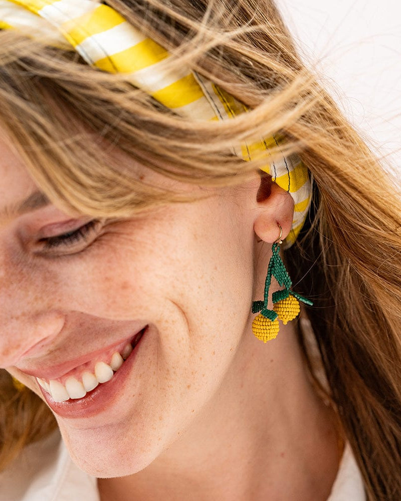 Lottie Lemon Dangle Luxe Earrings Yellow