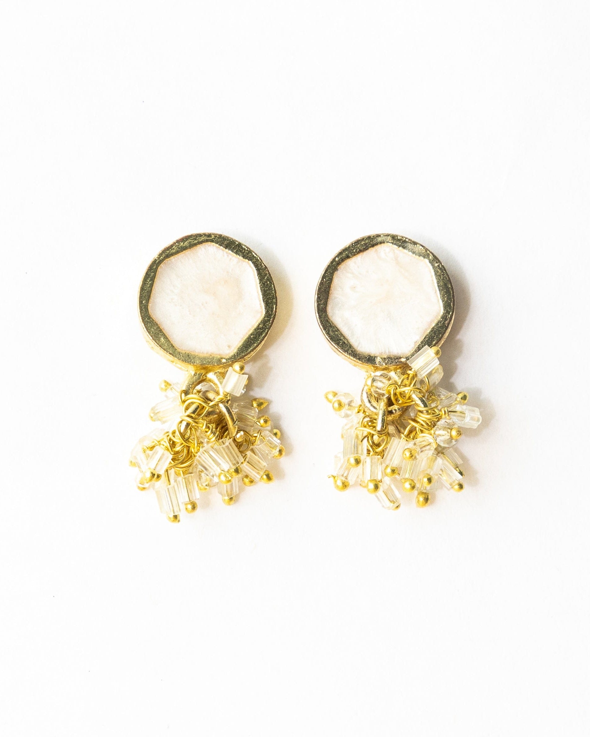 Kimberly Enamel Earring White