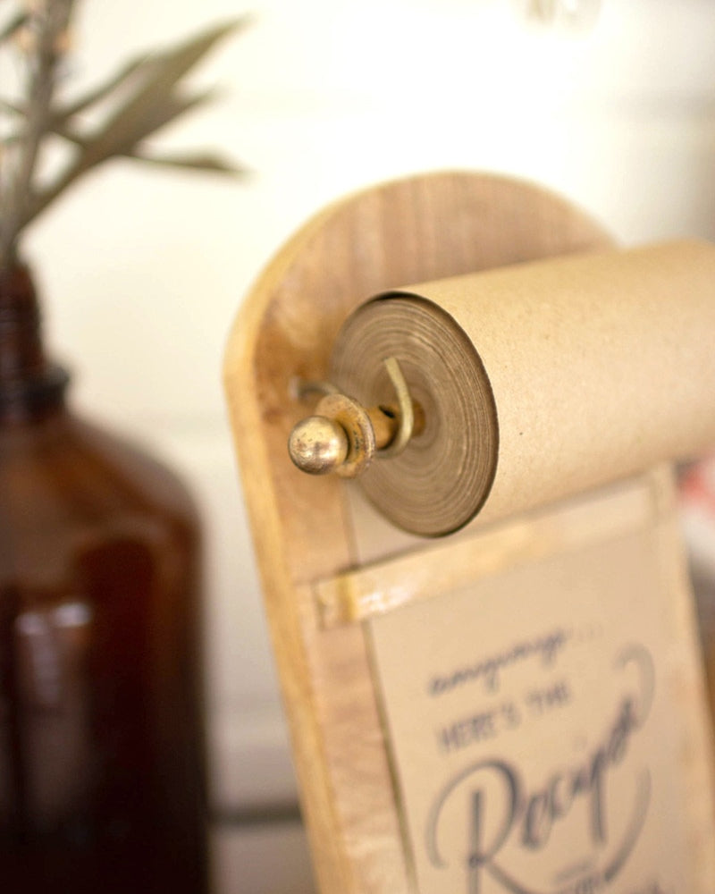 Wooden Table Top Note Roll