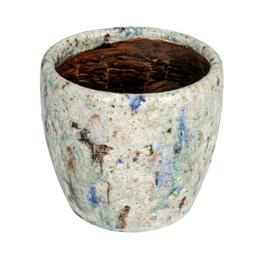 Decorative Terra-cotta Planter (Holds 4" Pot) (Each One Will Vary)