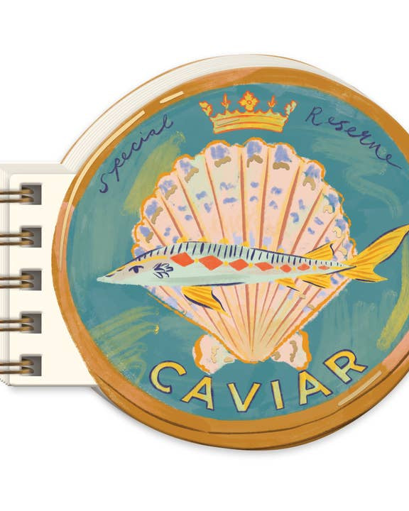 Sip & Savor Caviar Spiral Notepad