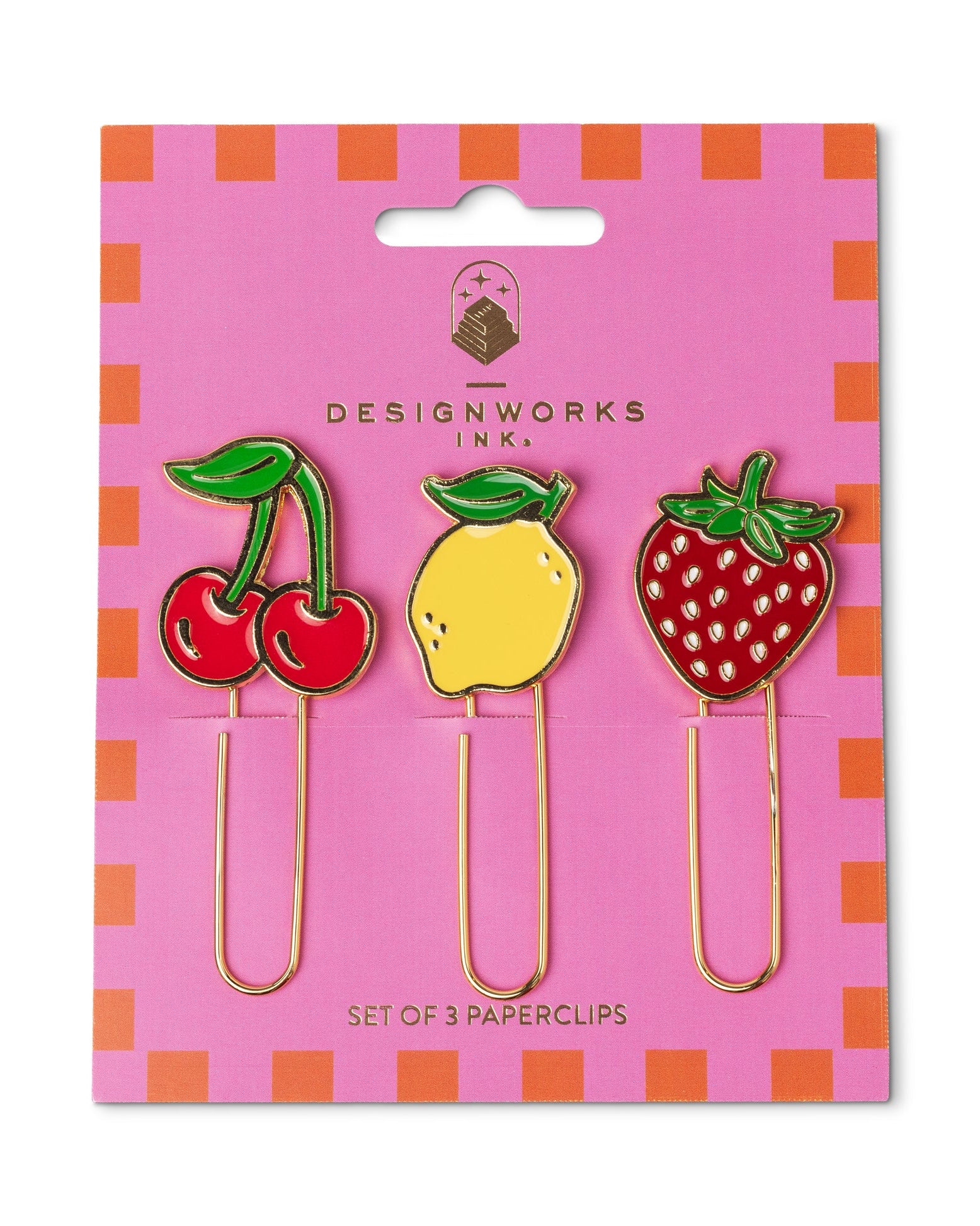 Set of 3 Paperclips - Fruit
