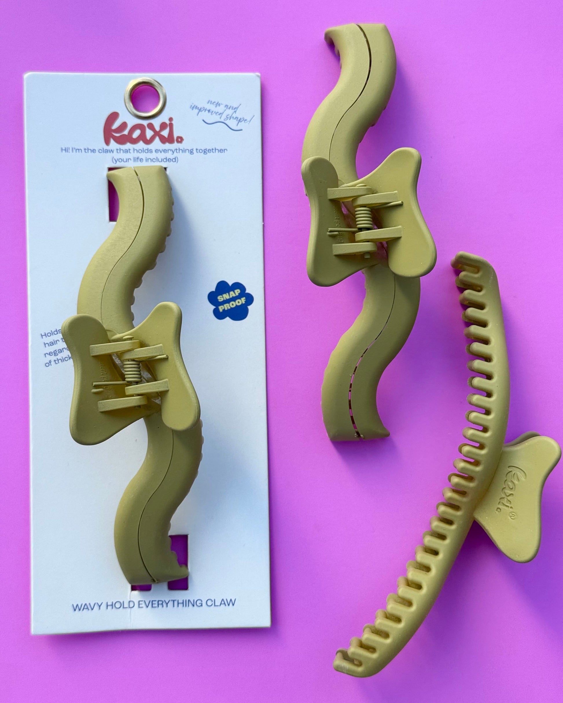 kaxi wavy hold everything claw - original pear