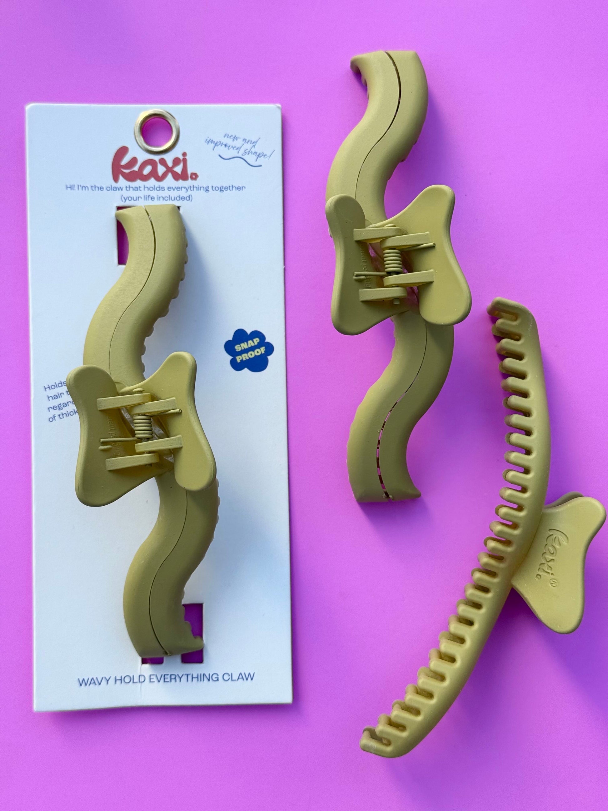 kaxi wavy hold everything claw - original pear