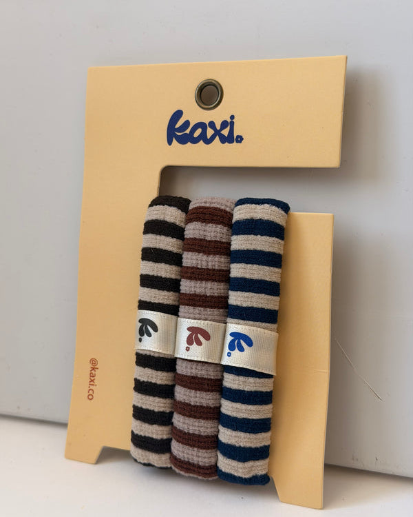 UNIVERSITY STRIPED HAIR TIE PACK