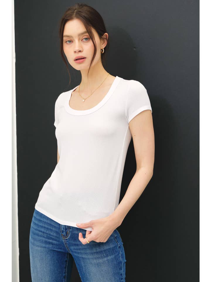 Ultra Soft Basic Scoop Neck Baby Tee