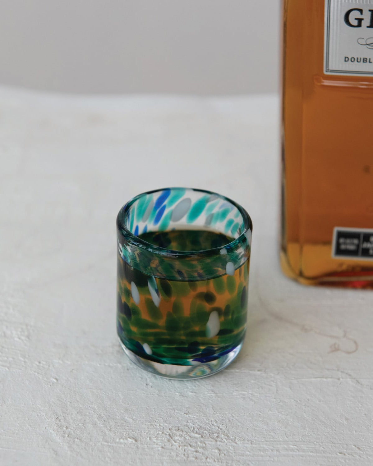 2 oz. Hand-Blown Confetti Shot Glass