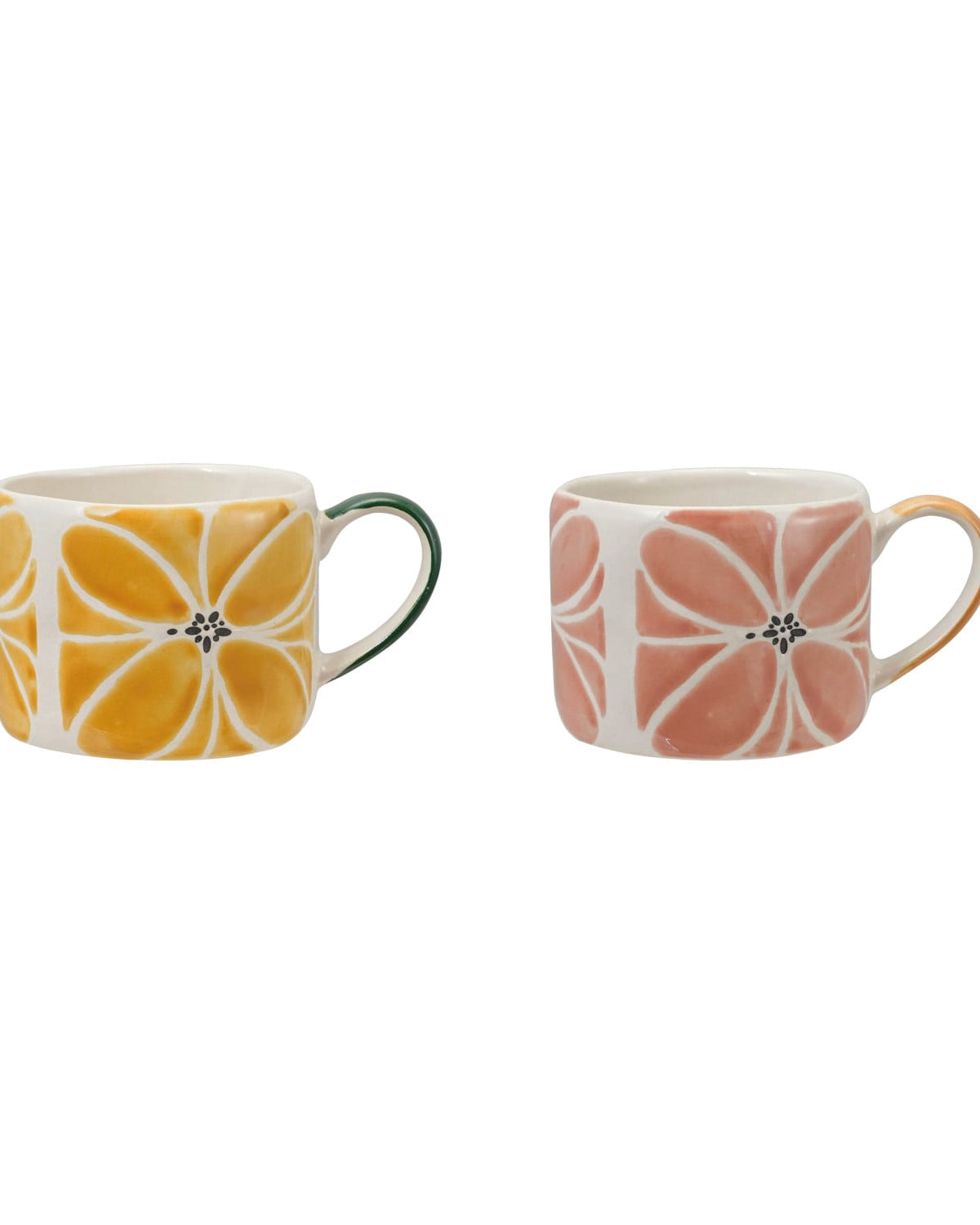 10 oz. Stoneware Mug with Wax Relief Design, 2 Styles