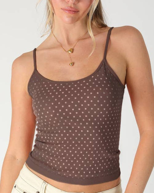 NS8502 - White Polka Dot Strap Cami