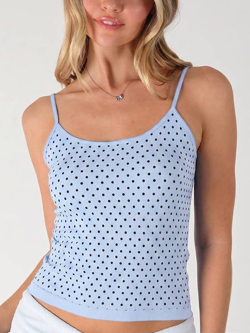 NS8581 - Black Polka Strap Cami