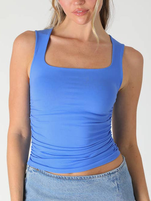 NS8408- Clean Line Square Shirred Top