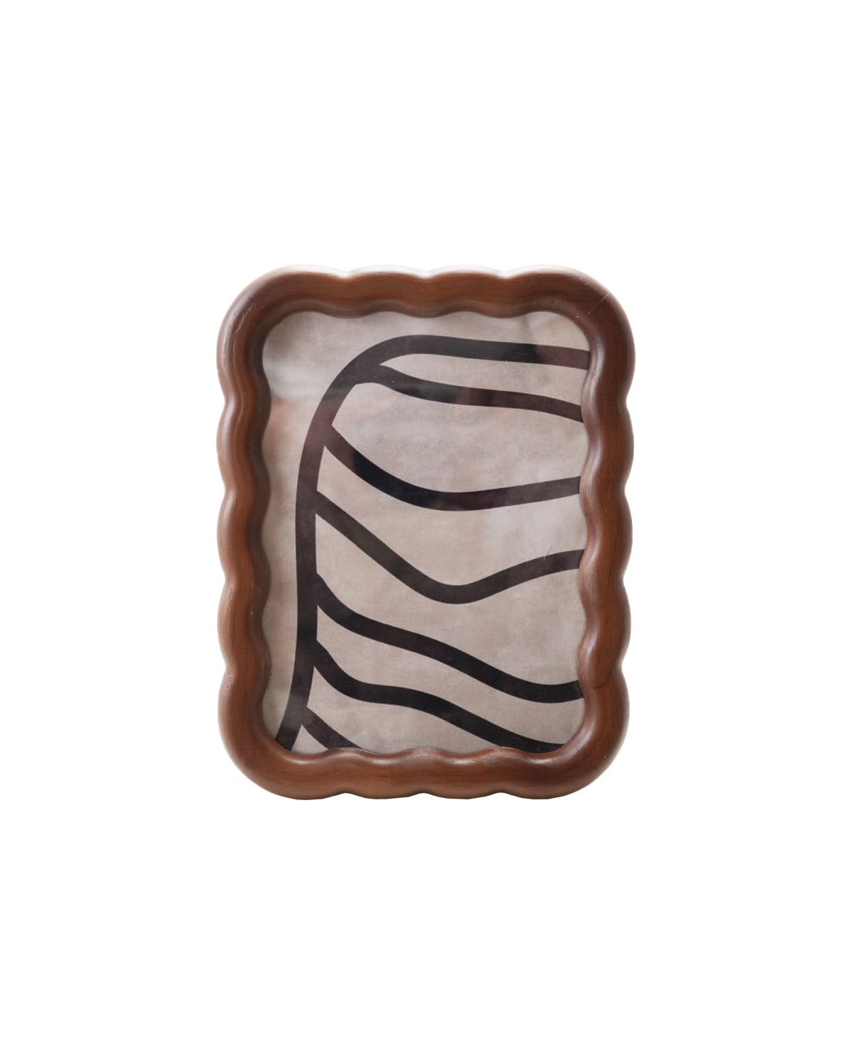 Rubberwood Scalloped Photo Frame (6" x 8" Photo) (Hangs or Sits)