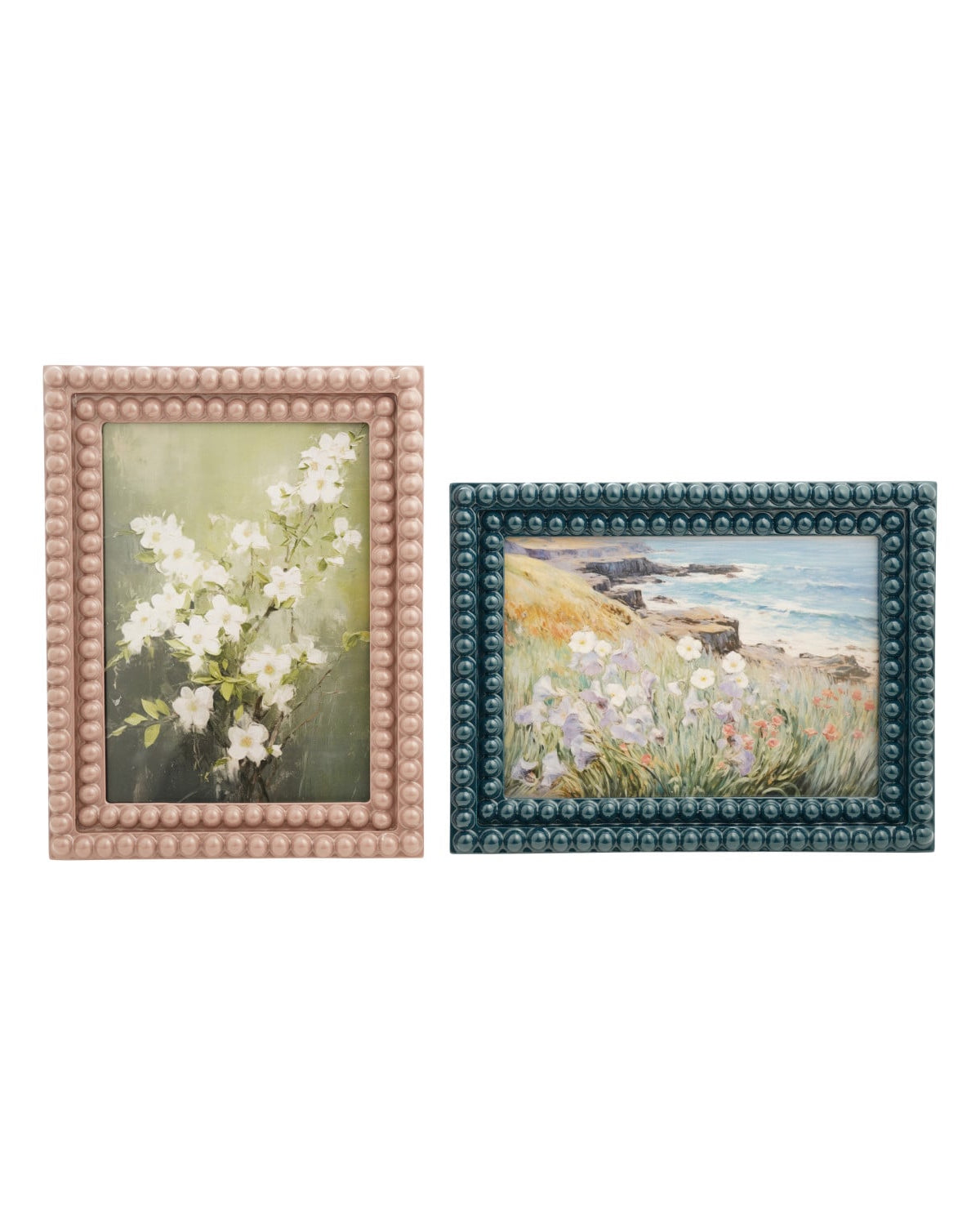 6-1/2"L x 8-1/4"H Resin Bobbin Photo Frame, 2 Colors (Holds 5" x 7" Photo) (Hangs or Sits)