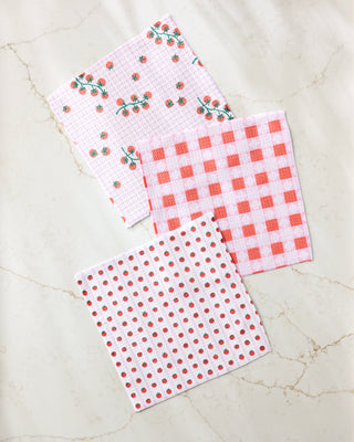 Quilt Tomato Harvest - Geometry Dishcloth Set