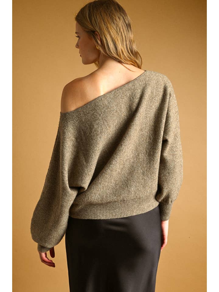 Long Sleeve Boat Neck Top