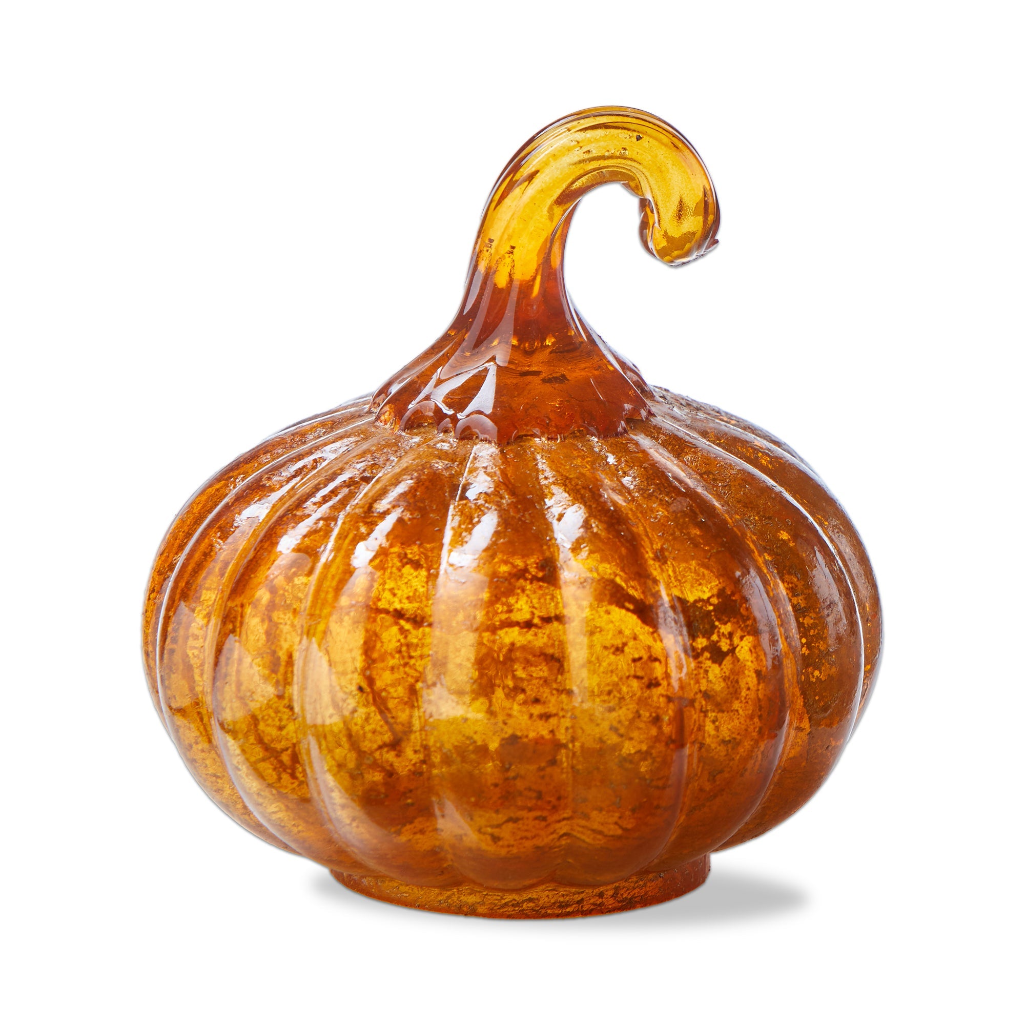 Harvest Glass Pumpkin Decor Small