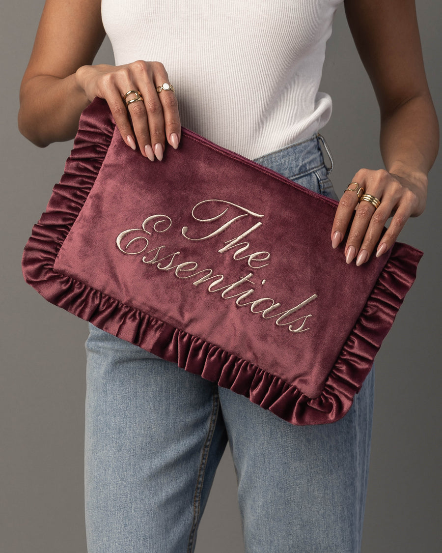 The Essentials Ruffle Travel Pouch