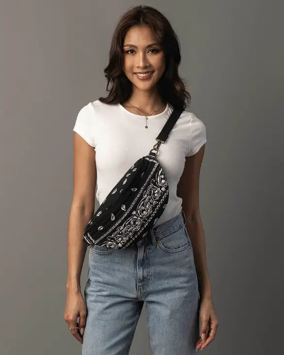 Midnight Bandana Crossbody by Panache Apparel Co