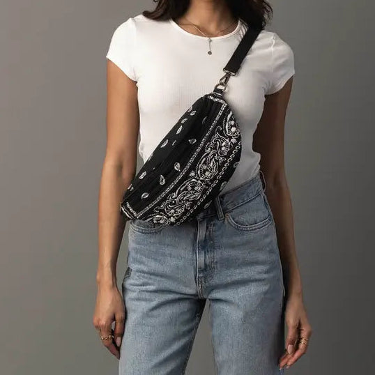 Midnight Bandana Crossbody by Panache Apparel Co