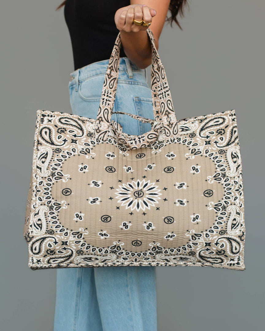 Tan Bandana Tote