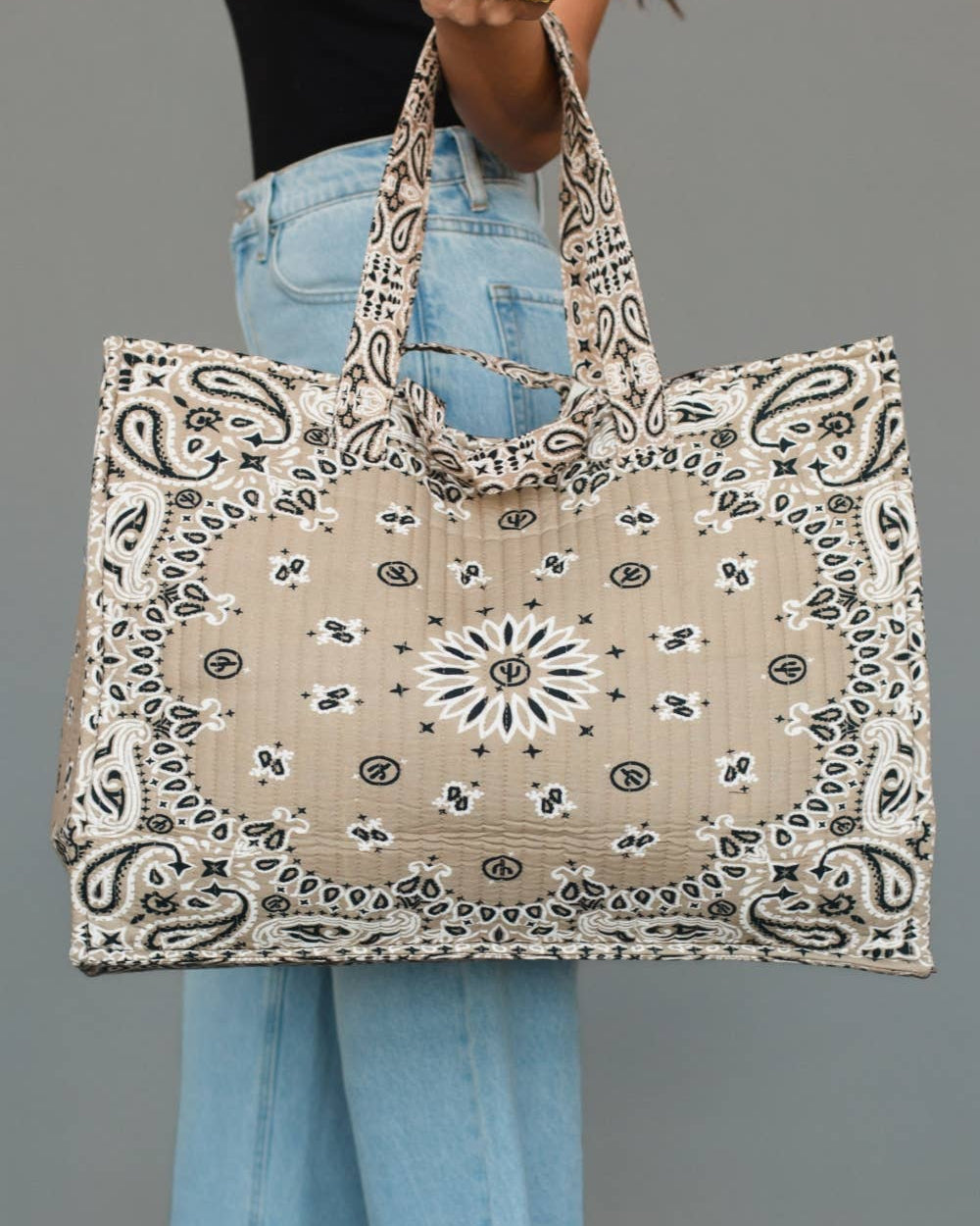 Tan Bandana Tote