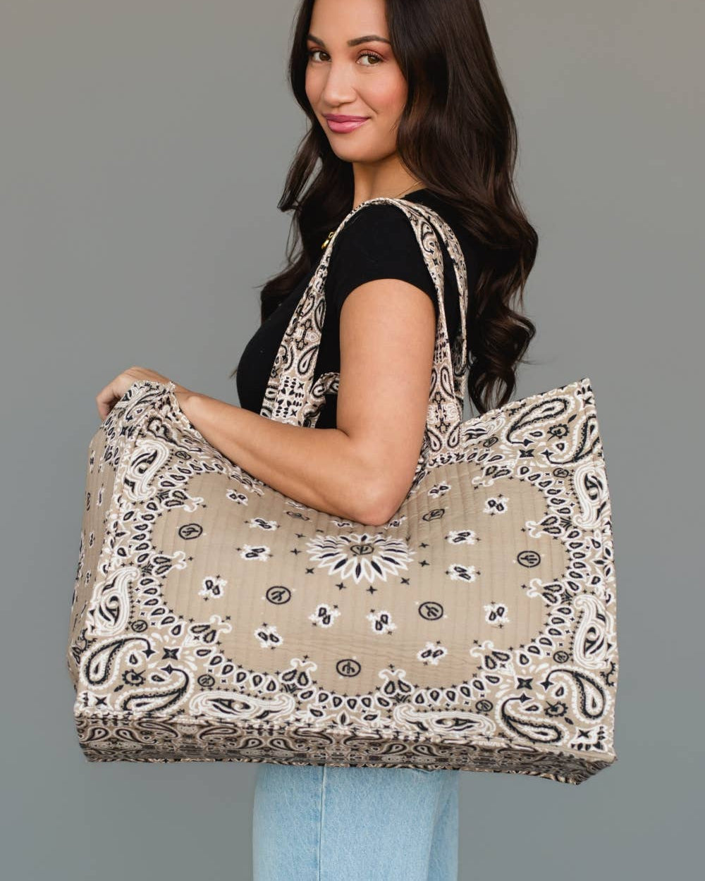 Tan Bandana Tote