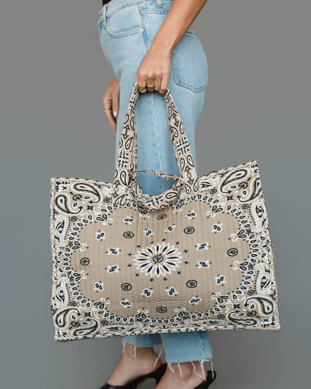 Tan Bandana Tote