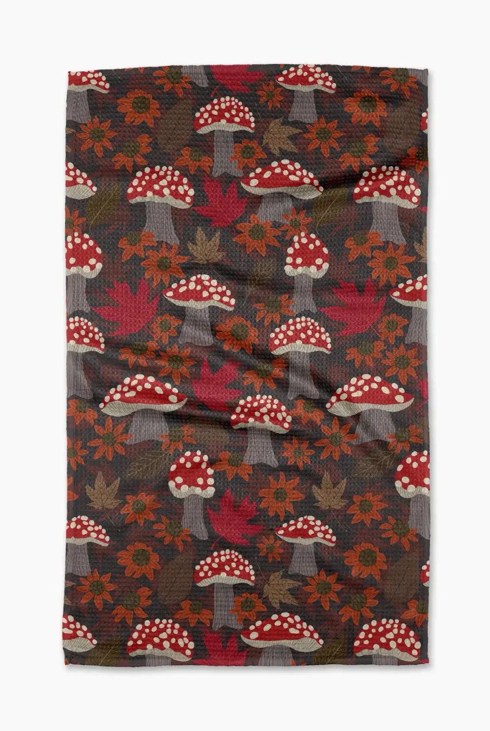 Mushroom Forest Geometry Tea Towel