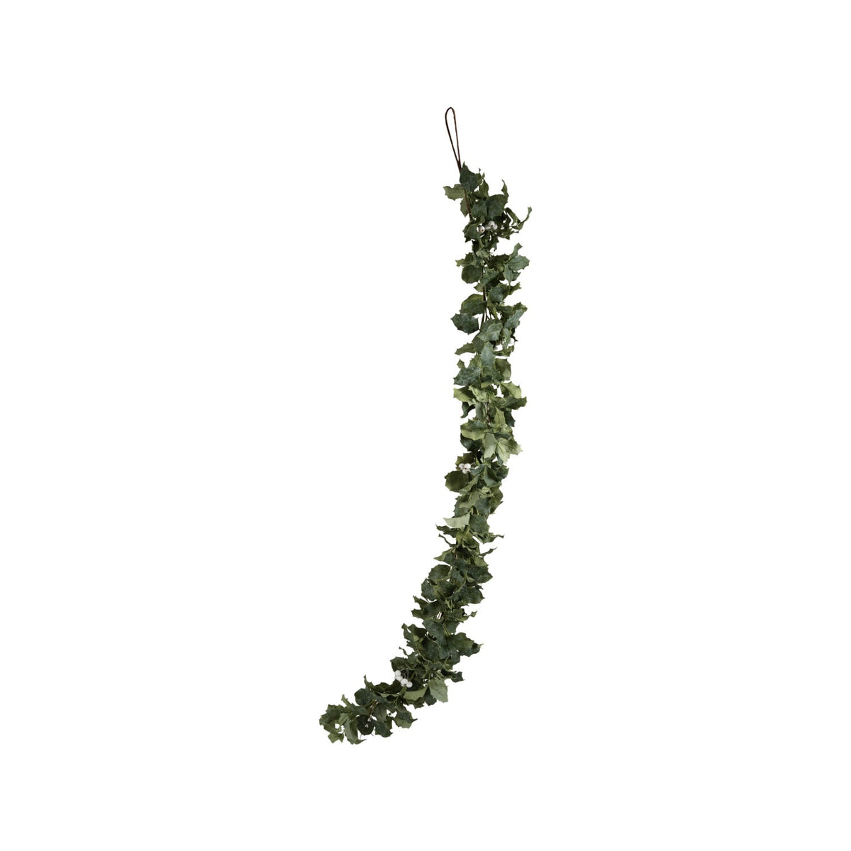 Faux Holly Garland with White Berries