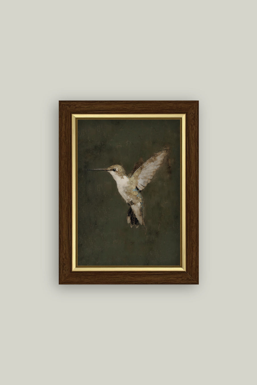 Hummingbird on Green