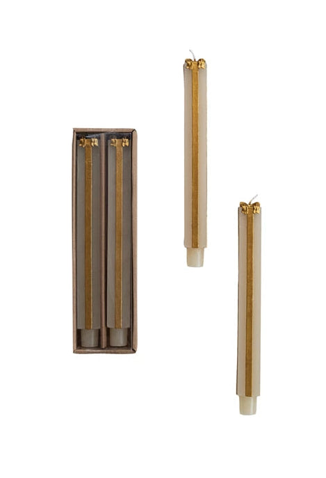 Unscented Package Shaped Taper Candles in Box, Set of 2