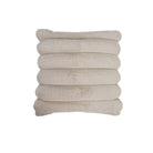 18" Square Faux Fur Pillow with Channel Stitch & Velvet Back