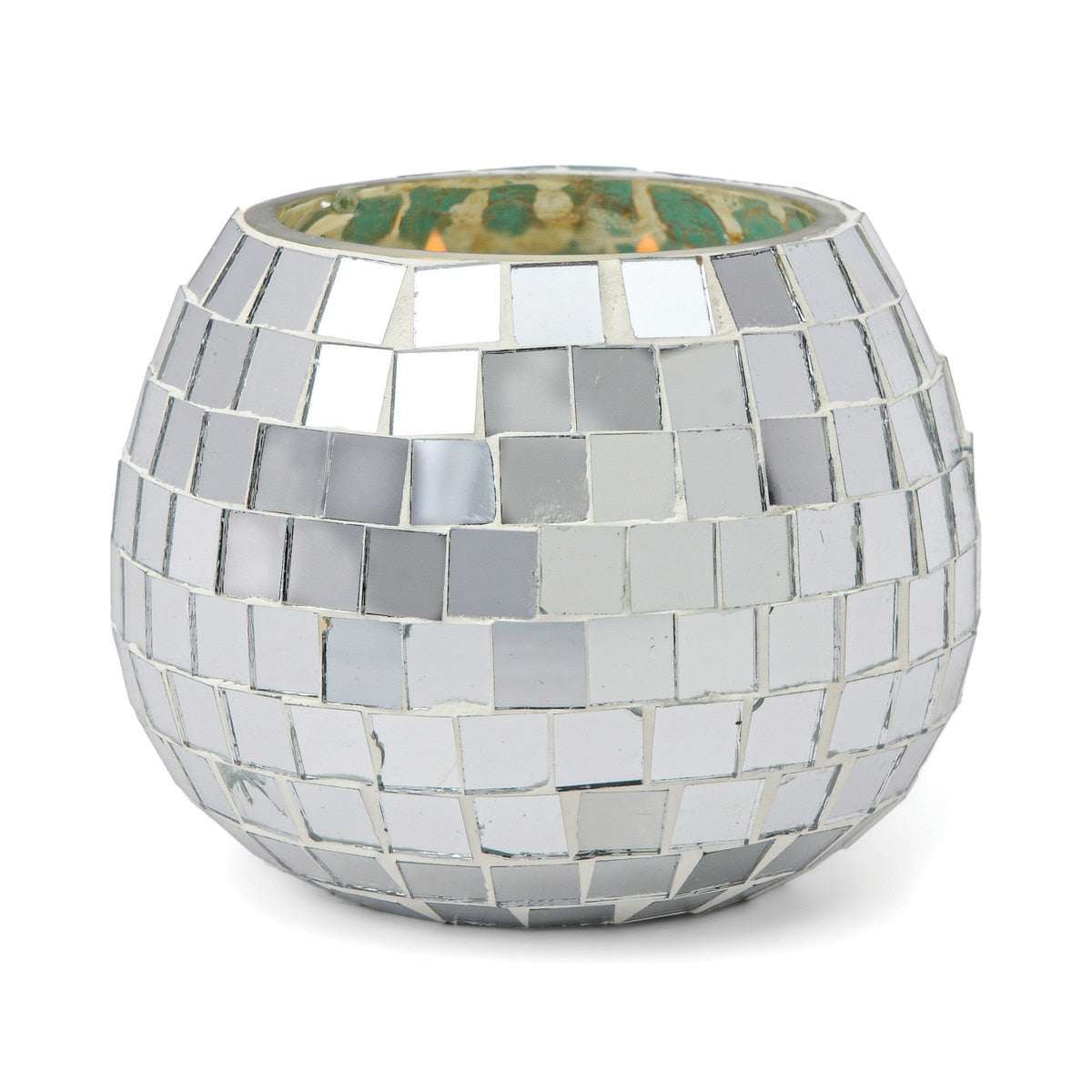 Magique 10 Oz Silver Disco Ball Candle With Lid - Sparkling Bergamot