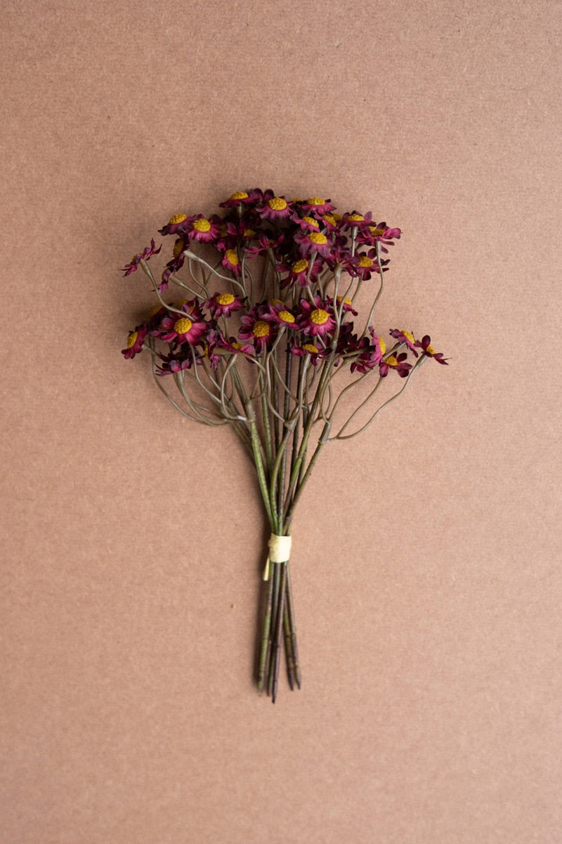 Faux Chamomile Bundle / Burgandy