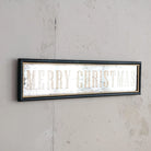 MDF Wall Décor with Antiqued Mirror "Merry Christmas"